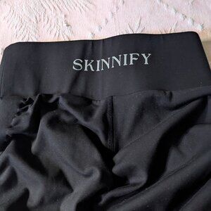 Skinnify Black Resistance Band Leggings 6 band Size S